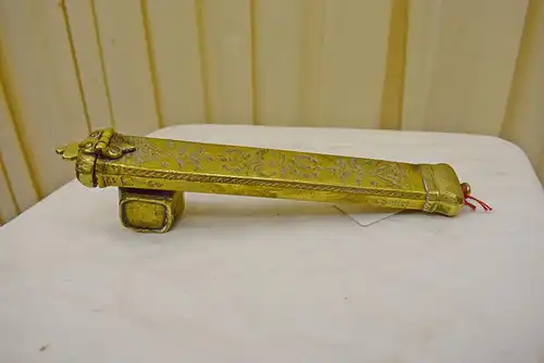 Antikes Reise Tintenfass/Federhalter osmanisch Qalamdan mit Ornamentik 