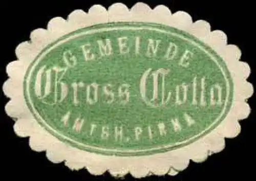 Gemeinde Gross Cotta - Amtshauptmannschaft Pirna