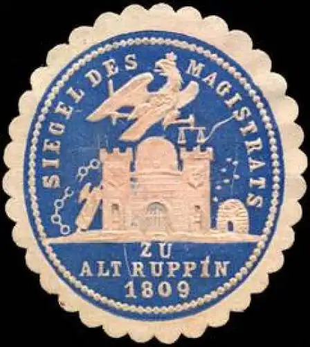 Siegel des Magistrats zu Alt Ruppin 1809