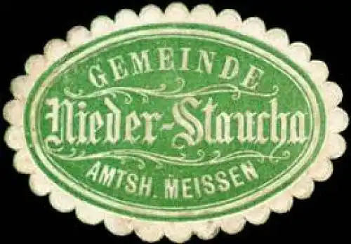 Gemeinde Nieder - Staucha - Amtsh. Meissen