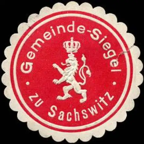 Gemeinde - Siegel zu Sachswitz