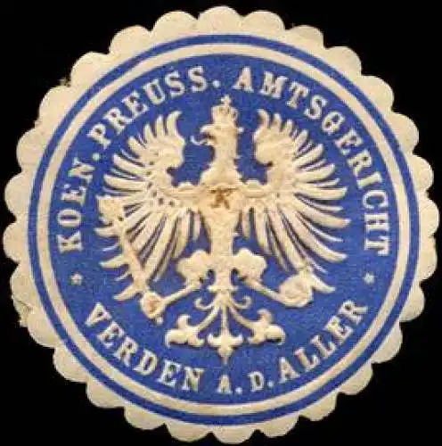 Koeniglich Preussisches Amtsgericht Verden an der Aller