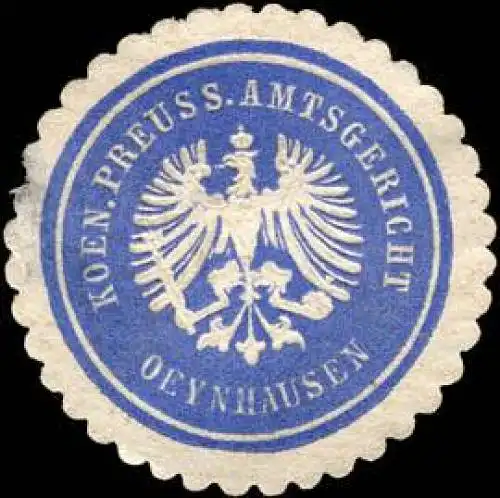 Koeniglich Preussische Amtsgericht - Oeynhausen