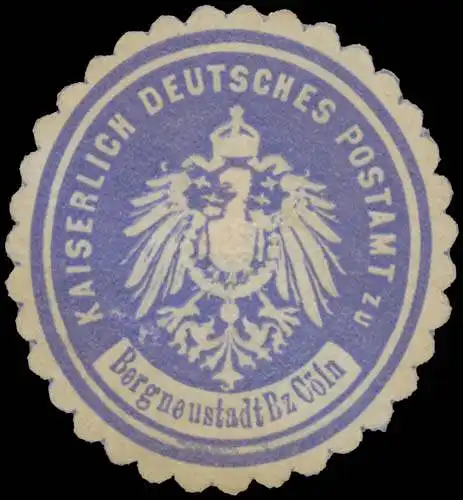 K. Deutsches Postamt Bergneustadt Bezirk KÃ¶ln