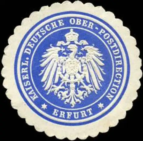 Kaiserliche Deutsche Ober - Postdirection Erfurt