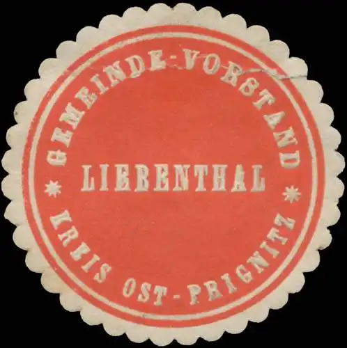 Gemeinde-Vorstand Liebenthal Kreis Ost-Prignitz