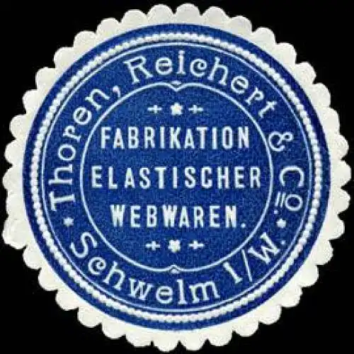 Fabrikation elastischer Webwaren - Thoren, Reichert & Co. - Schwelm i. / W