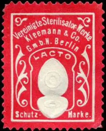 Lacto - Vereinigte Sterilisator - Werke Kleemann & Co. GmbH - Berlin
