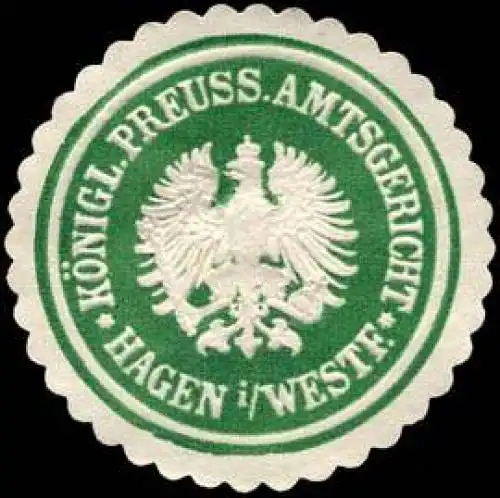 K. Pr. Amtsgericht - Hagen in Westfalen