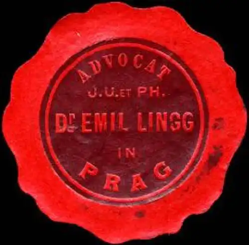 Advocat Dr. Emil Lingg in Prag