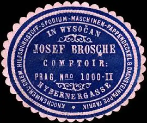 Josef Brosche in Wysocan - Prag