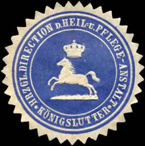 Herzogliche Direction der Heil - und Pflege - Anstalt - KÃ¶nigslutter