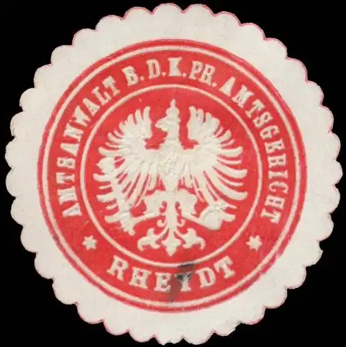 Amtsanwalt b. d. K. Pr. Amtsgericht Rheydt