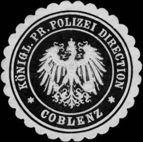 K. Pr. Polizei Direction - Koblenz