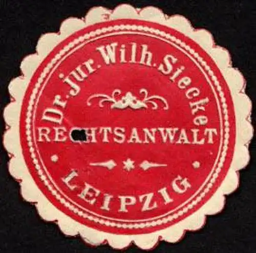 Rechtsanwalt Dr. jur. Wilhelm Siecke - Leipzig