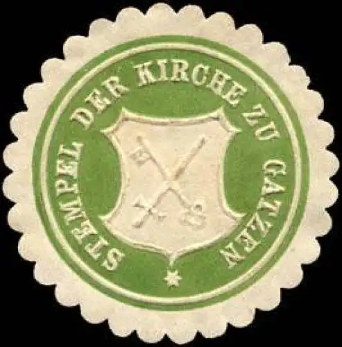 Stempel der Kirche zu Gatzen (Borna)