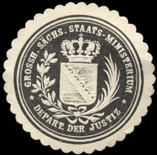 Gr. S. Staats - Ministerium Depart. der Justiz