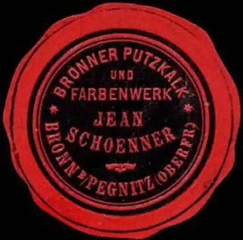 Bronner Putzkalk und Farbenwerk Jean Schoenner - Bronn bei Pegnitz / Oberfranken