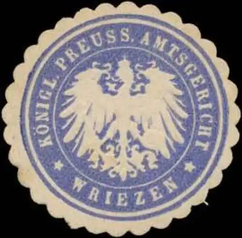 K. Pr. Amtsgericht Wriezen