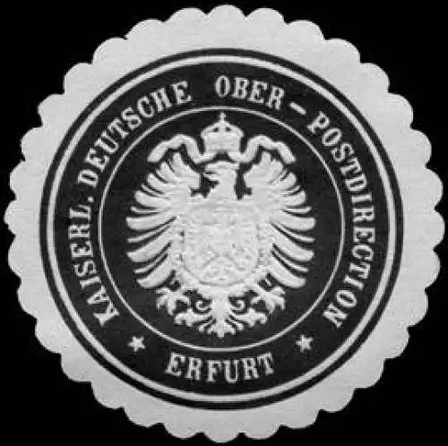 Kaiserlich Deutsche Ober - Postdirection - Erfurt