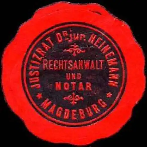 Rechtsanwalt und Notar - Justizrat Dr. jur. Heinemann - Magdeburg