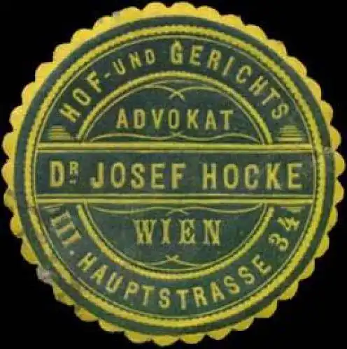 Hof- und Gerichts Advokat Dr. Josef Hocke