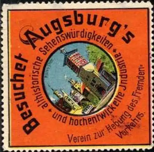 Rotes Thor - Besucher Augsburgs althistorische SehenswÃ¼rdigkeiten und hochentwickelte Industrie