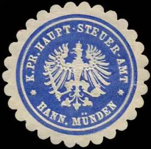 K.Pr. Haupt - Steuer - Amt - Hannover MÃ¼nden