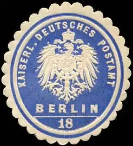 Kaiserlich Deutsches Postamt Berlin 18