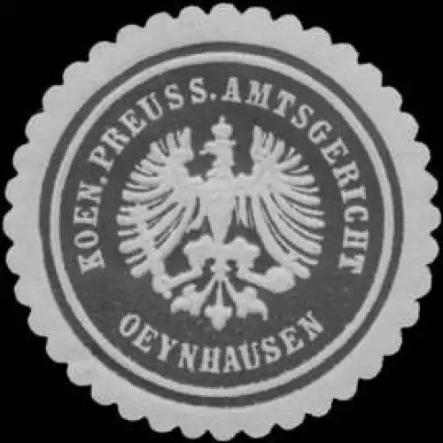 Koen. Preuss. Amtsgericht Oeynhausen
