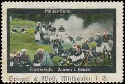 Frankreich-Zuaven im Biwak