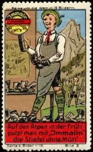 Schuhputz in den Alpen in Bayern