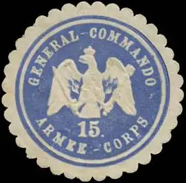 General-Commando 15. Armee-Corps