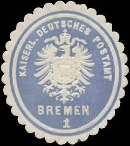 Kaiserl. Deutsches Postamt 1 Bremen