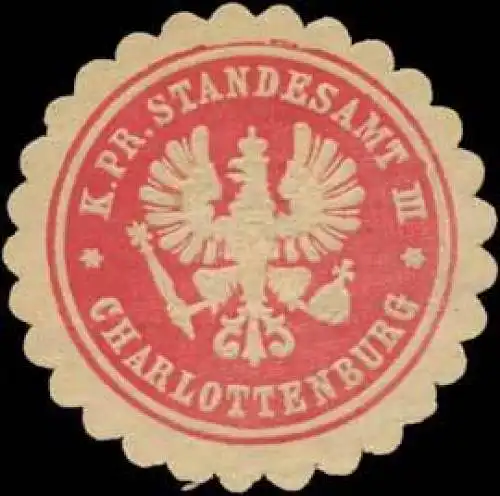 K.Pr. Standesamt III Charlottenburg