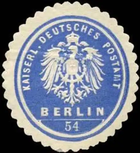 Kaiserlich Deutsches Postamt Berlin 54