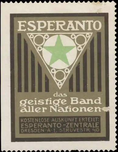 Esperanto das geistige Band aller Nationen
