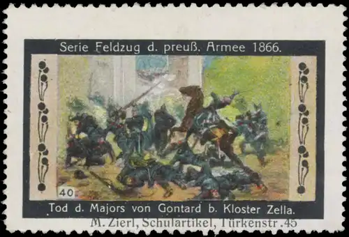 Tod des Majors von Contard bei Kloster Zella