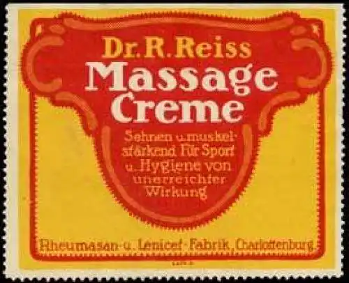 Dr. R. Reiss Massage Creme