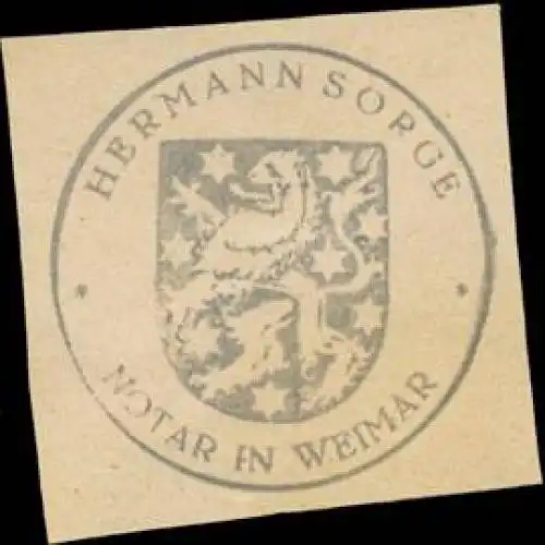 Hermann Sorge Notar in Weimar