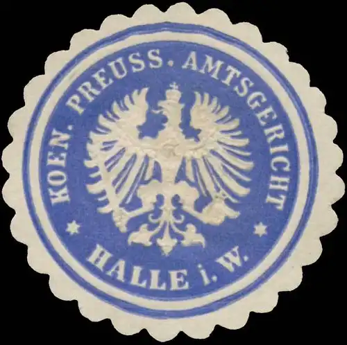 K.Pr. Amtsgericht Halle/Westfalen