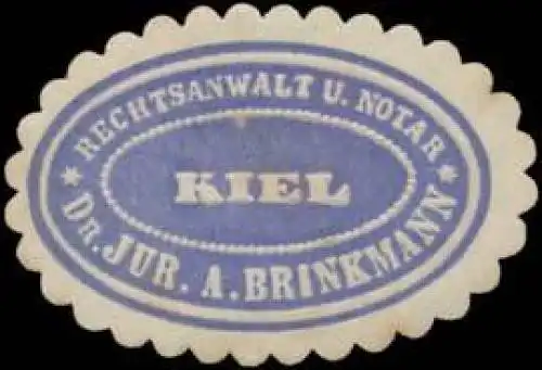 Rechtsanwalt und Notar Dr. jur. A. Brinkmann