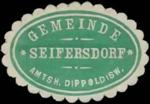 Gemeinde Seifersdorf Amtsh. Dippoldiswalde