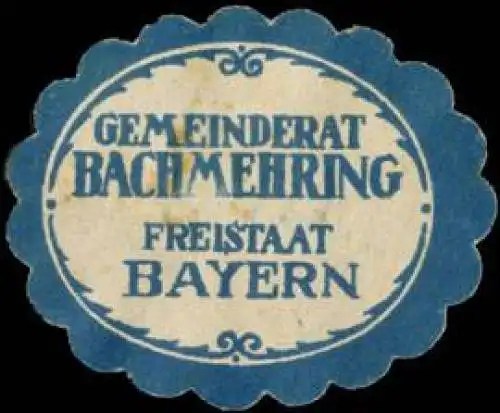 Gemeinderat Bachmehring Freistaat Bayern
