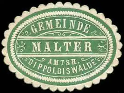 Gemeinde Malter - Amtshauptmannschaft Dippoldiswalde