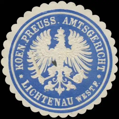 K. Pr. Amtsgericht Lichtenau/Westfalen