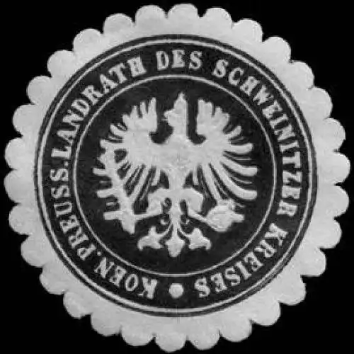 Koen. Preuss. Landrath des Schweinitzer Kreises