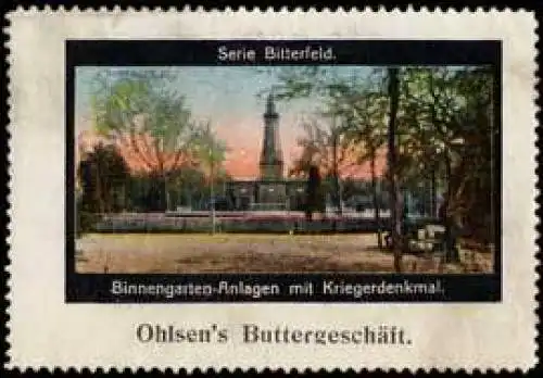 Binnengarten-Anlagen mit Kriegerdenkmal