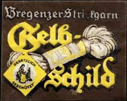 Bregenzer Strickgarn Gelb-Schild
