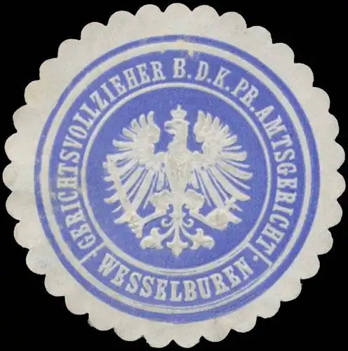 Gerichtsvollzieher b.d. K.Pr. Amtsgericht Wesselburen